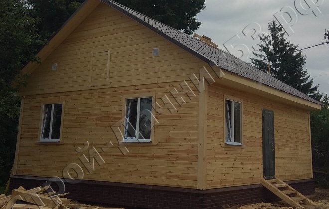 1 Брусовой дом  ОД-14,  7×8, 56 м², Московская область,  Шаховской район, деревня Починки (4)